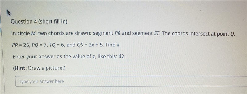 PR equals 25 p q equals 70 Q equals 6 + q s equals 2x + 5. find x-example-1