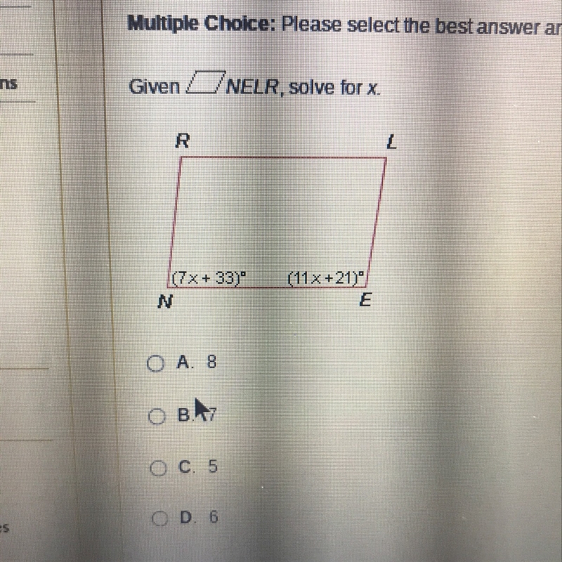 Given NELR, solve for x-example-1