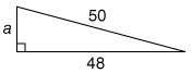 Use the Pythagorean theorem to find the missing length in the following right triangle-example-1