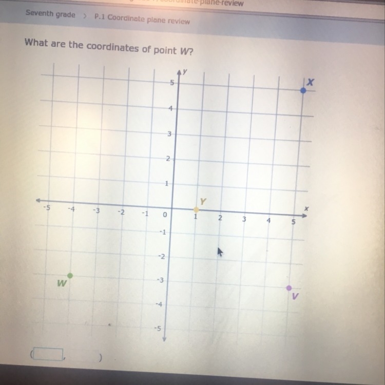 What’s the coordinates of point w-example-1