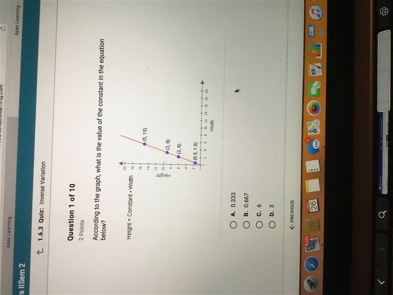 According to the graph, what is the value of the constant in the equation below?-example-1