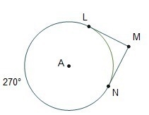 In the diagram of circle A, what is m∠LMN?-example-1