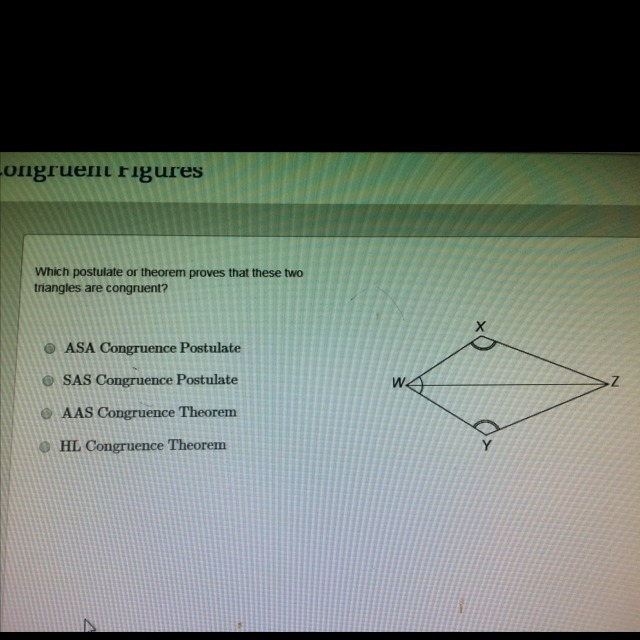 PLEASE HELP ASAP Which postulate or theorem proves that these two triangles are congruent-example-1