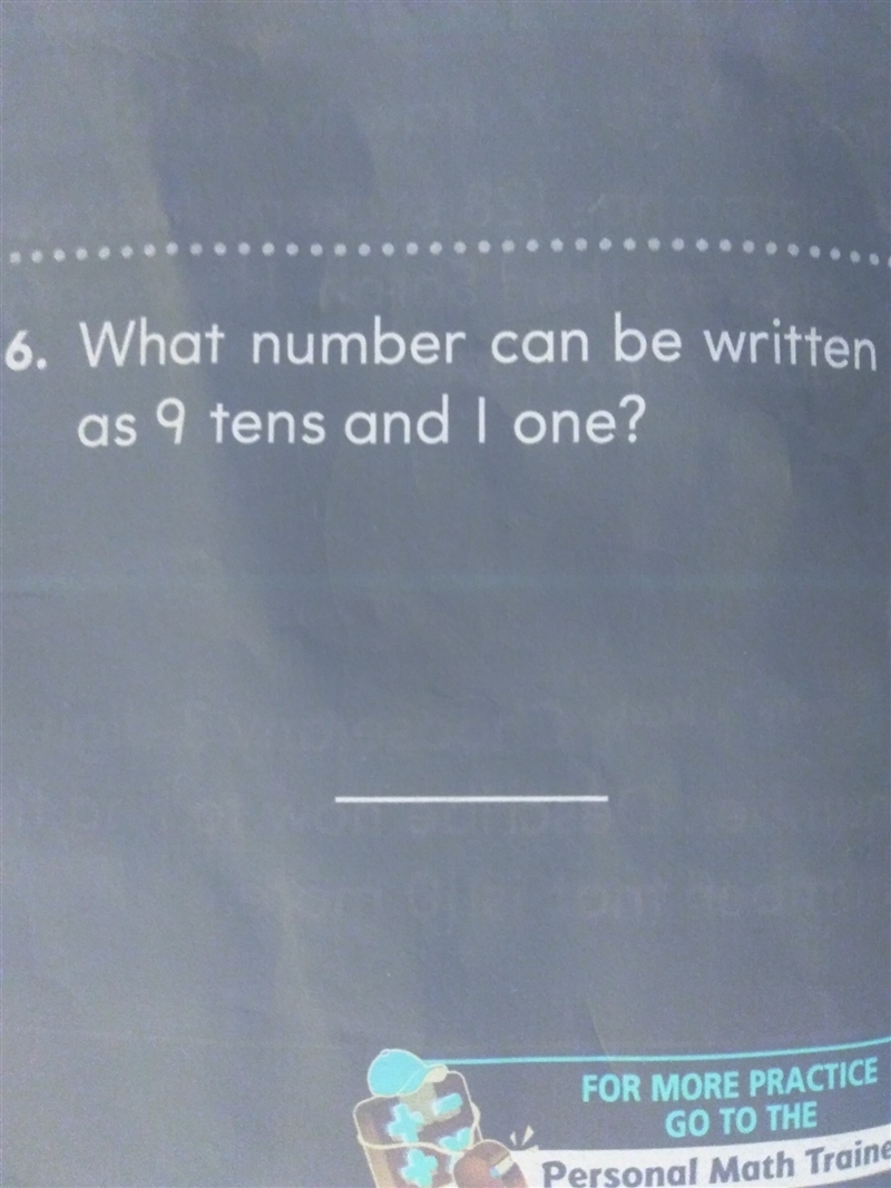 What number can be written as 9 tens and 1 one-example-1