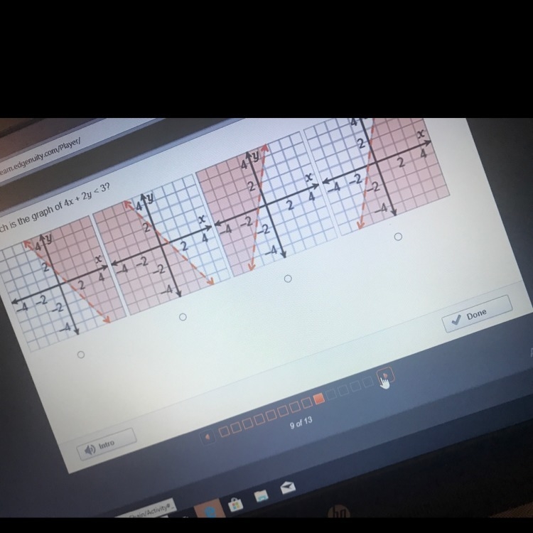 What is the graph of 4x+2y<3-example-1