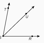 Ray SU is an angle bisector of ∠RST. The measure of ∠TSU is 42°. What is the measure-example-1