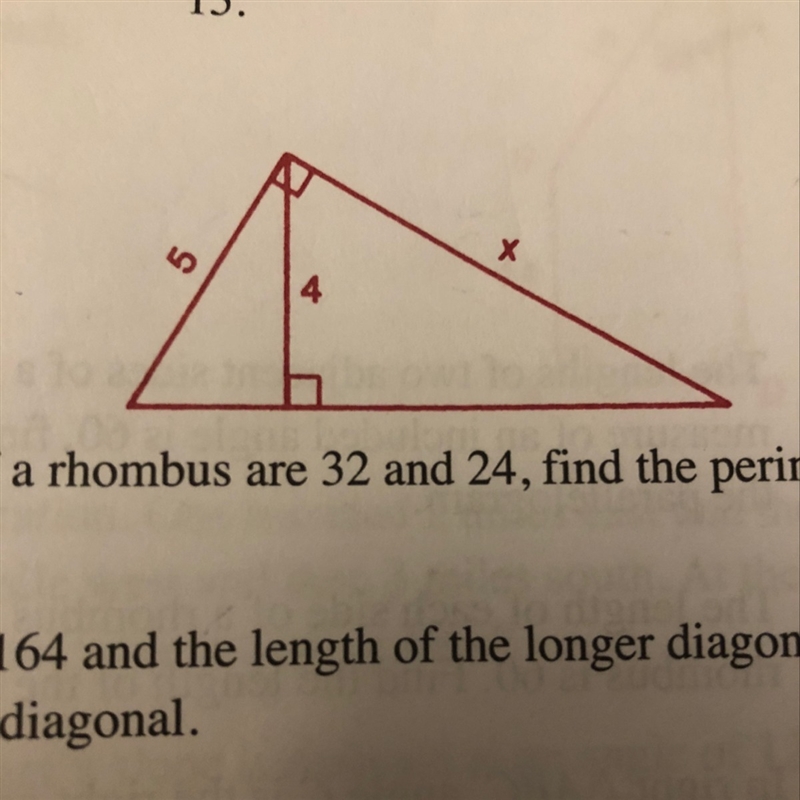 Find the value of x for this shape of an triangle.-example-1