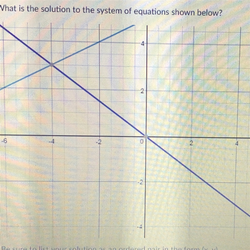 What is the solution to the system of equations shown below? Be sure to list your-example-1