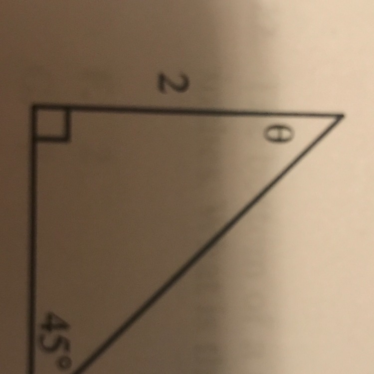 Based on the 45-45-90 triangle above, find the values for the following trig functions-example-1