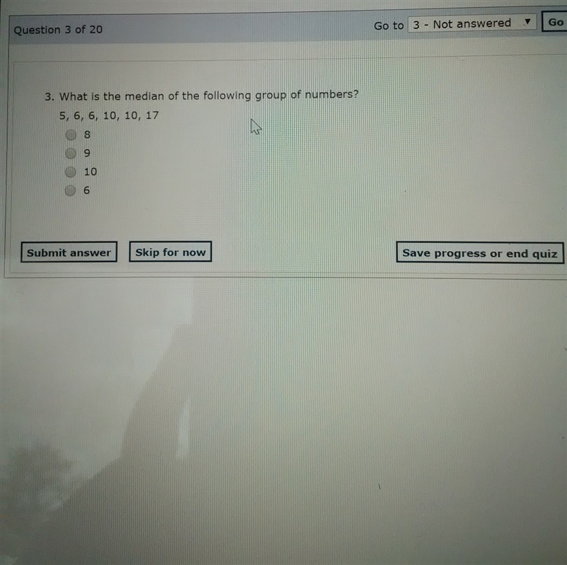 What is the median of the following group of number-example-1