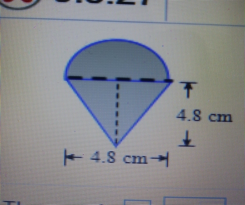 Find the area of the Shaded region use ,3.14. note that the top of the figure is a-example-1