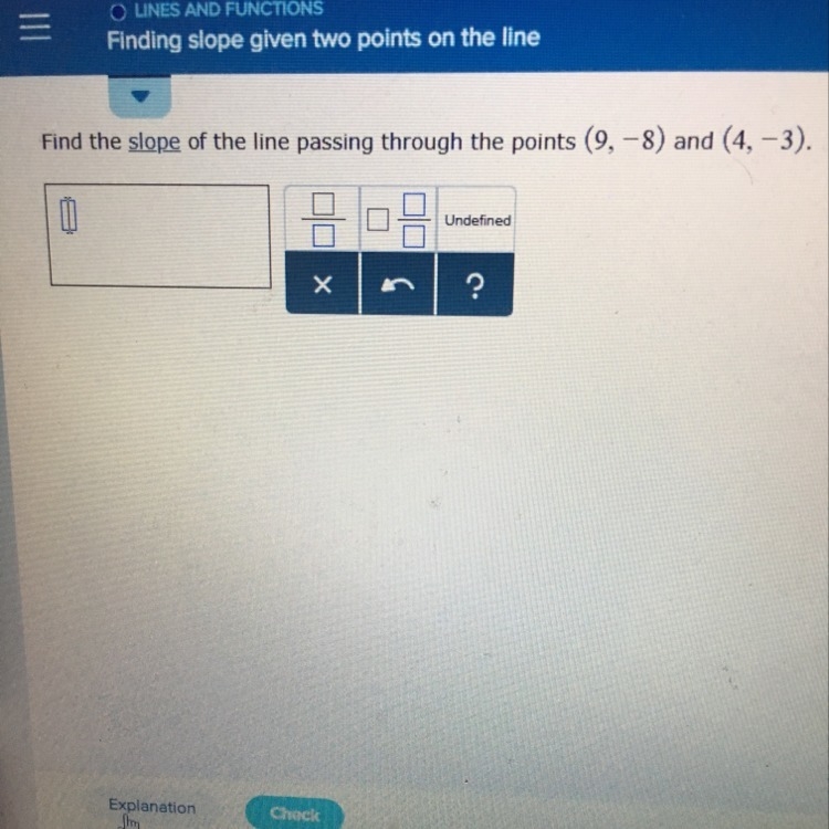 Find the slope of the line passing through-example-1