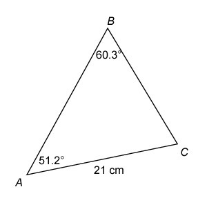 What is the length of BC¯¯¯¯¯ ? Enter your answer in the box. Round only your final-example-1