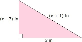 The sides of a right triangle have a relationship as depicted below, where x is the-example-1