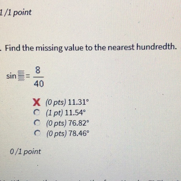 Find the missing value to the nearest hundredth. Show work.-example-1