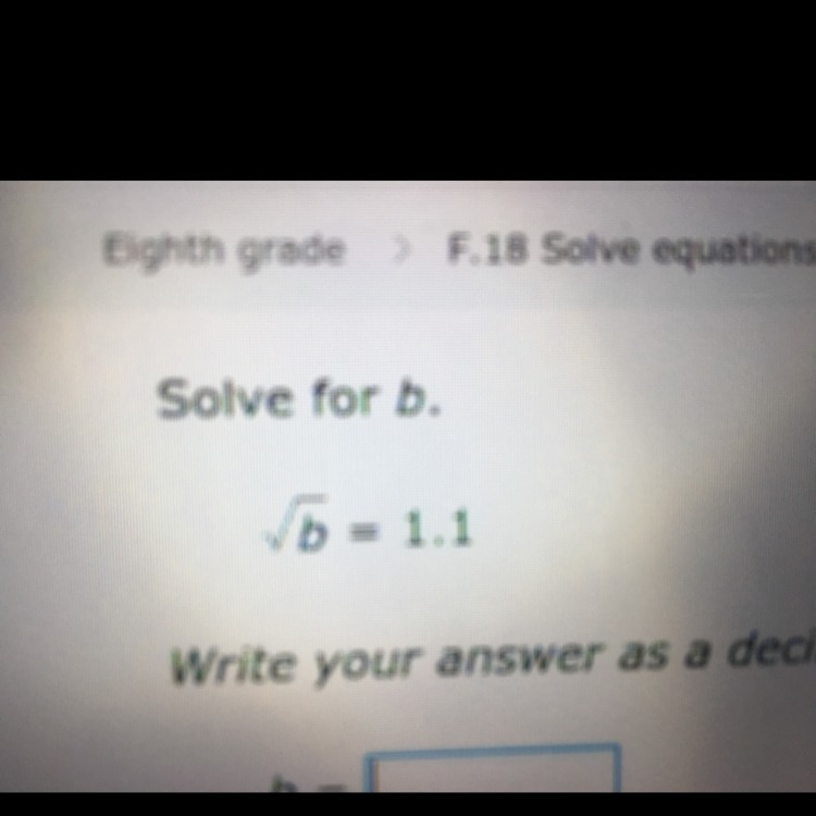 What square root equals 1.1?-example-1