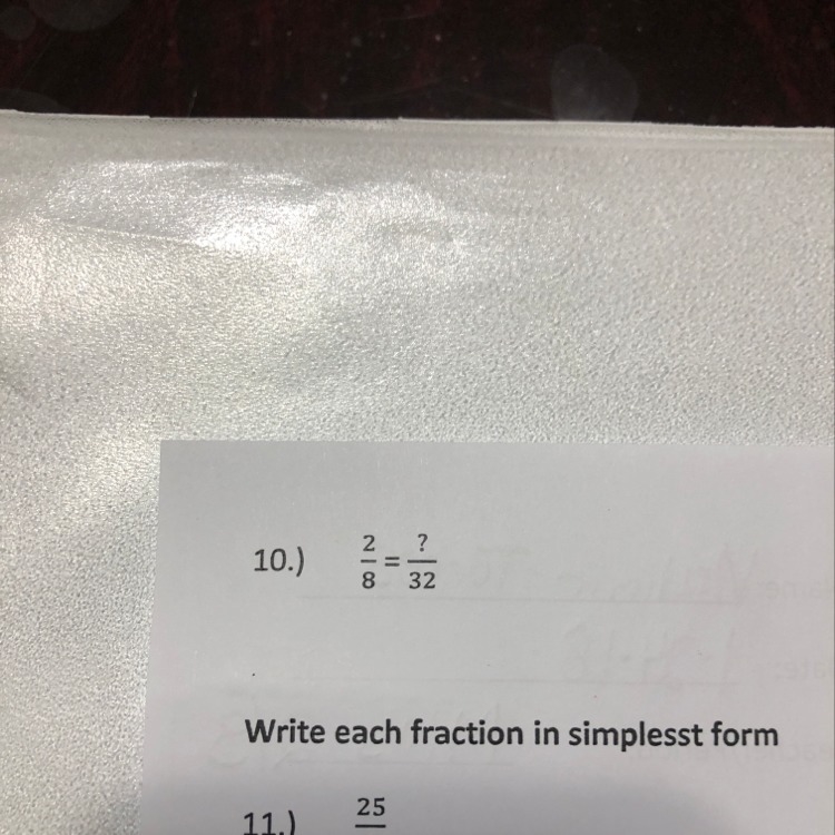 2/8 = ?/32 Find the missing numbers that make the fractions equivalent-example-1