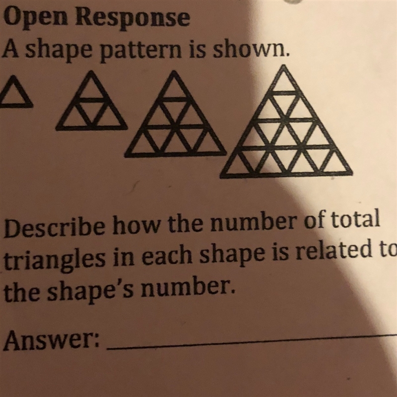 Describe how the number of total triangles in each shape is related to the shape’s-example-1