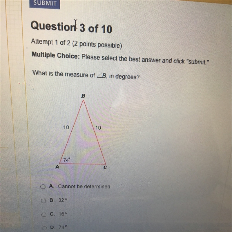 What is the measure of b in degrees?-example-1