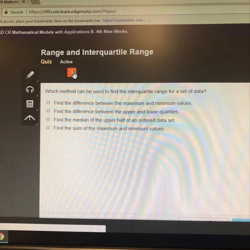 Which method can be used to find the interquartile range for a set of data ?-example-1