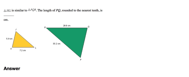 Length of PQ rounded to the nearest tenth.-example-1