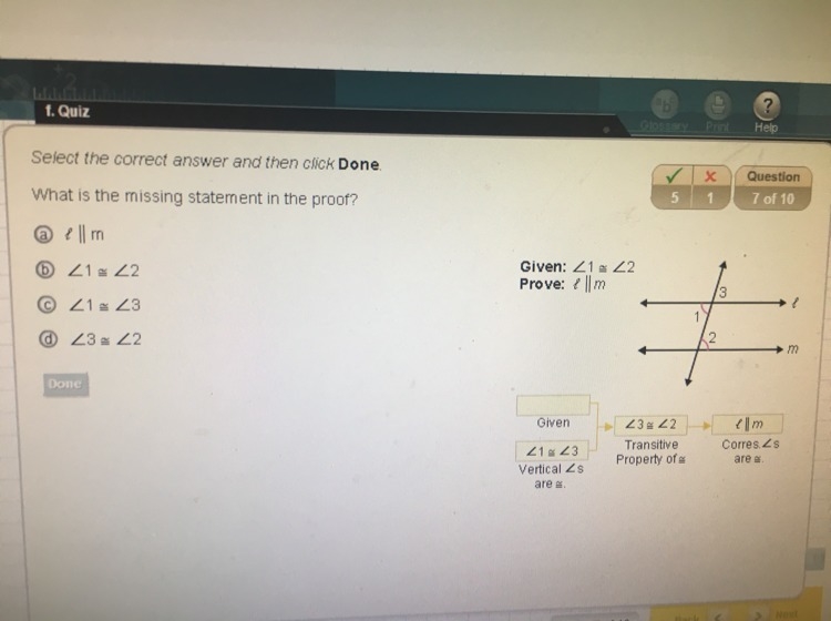 What is the missing statement in the proof?-example-1