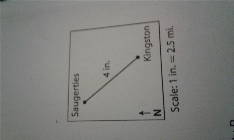 What is the actual distance between saugerties and Kingston?-example-1