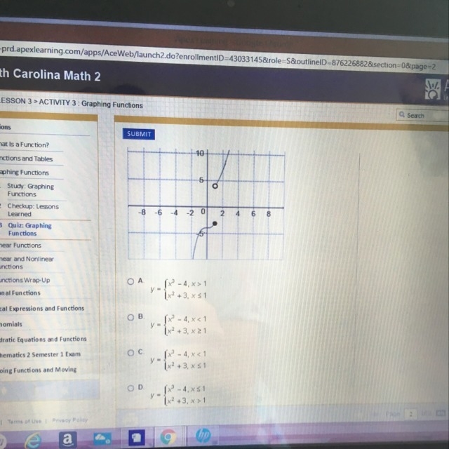 How does figure which of the functions is graphed?-example-1