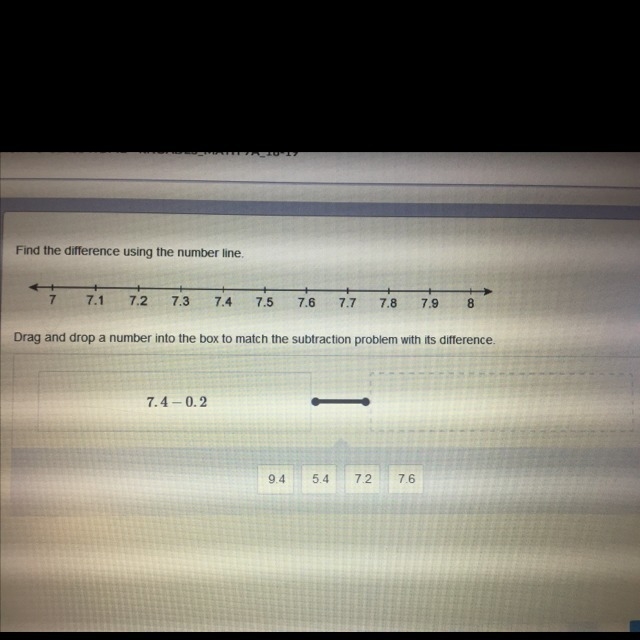 Find the difference using the number line!!!!!!!!!!!!! Help-example-1