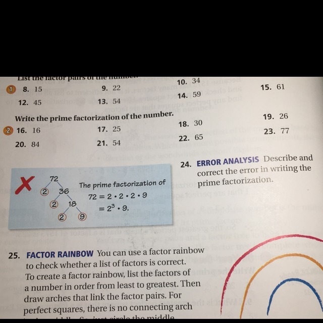 What’s the error and how can I correct it number 24.-example-1