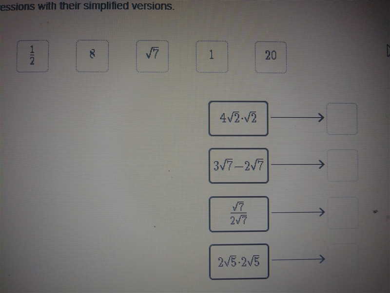 Match the expressions with their simplified versions.-example-1