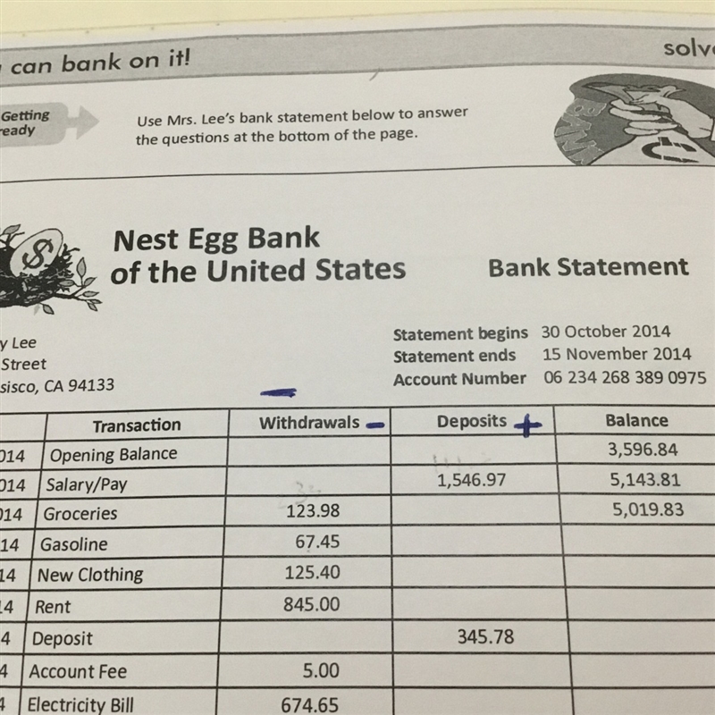 Did Mrs. Lee deposit or withdraw more money? And what was the difference? Plz ppl-example-1