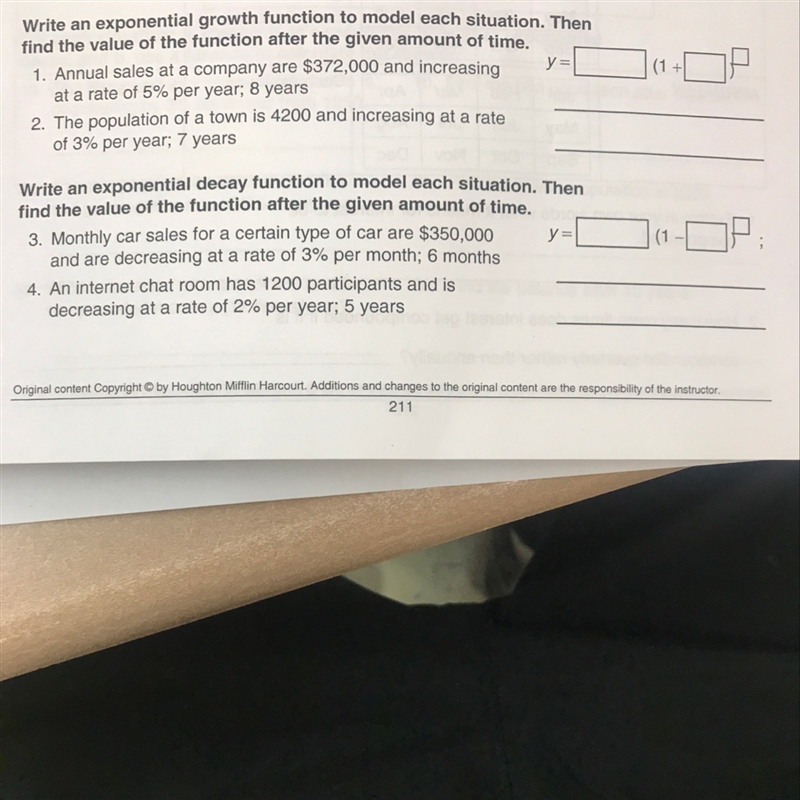 Write an exponential growth function to model each situation. Please answer questions-example-1