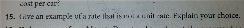 Give an example of a rate that is not a unit rate.explain your answer plz-example-1