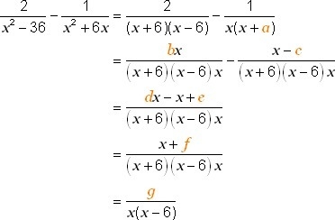 Enter the values for the highlighted variables that show how to subtract the rational-example-1