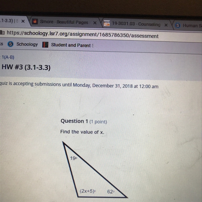 How do you find the value of x???-example-1