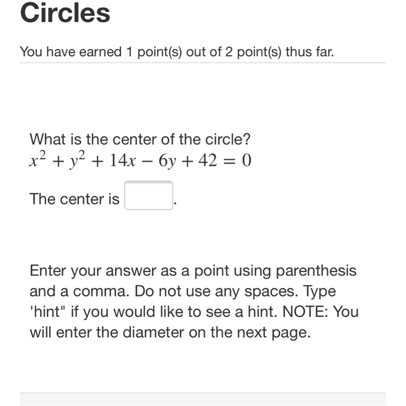 Please help! Finding the center of a circle with the given equation-example-1