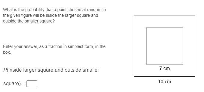 What is the probability that a point chosen at random in the given figure will be-example-1