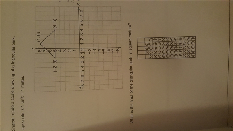 What is the area of the triangular park in square meters ?-example-1