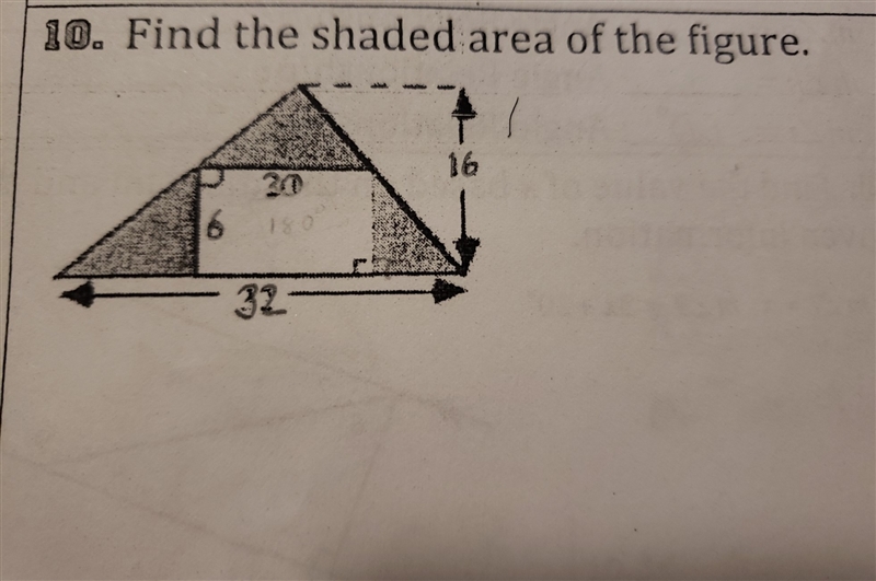 Can someone please help me find area of the shaded figure?-example-1