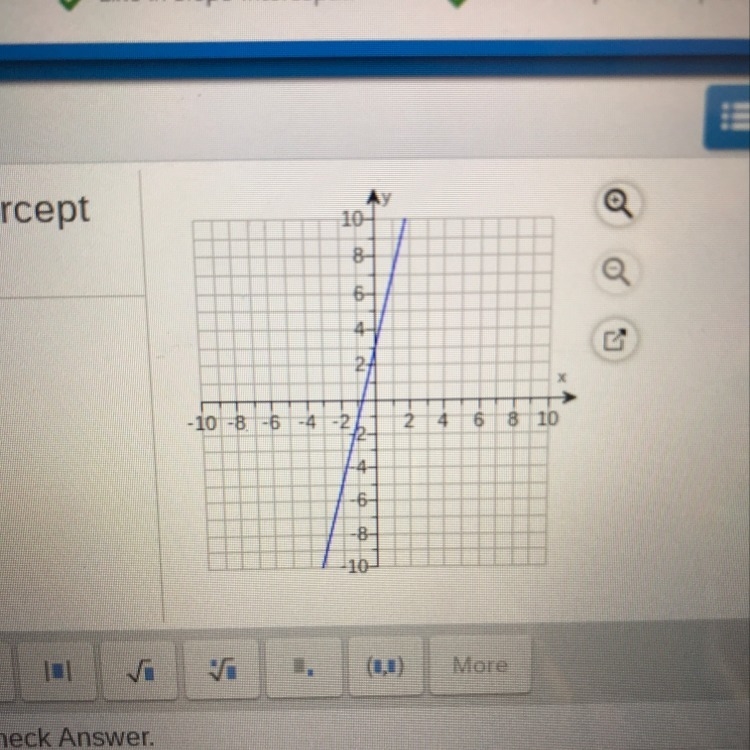 What's an equation for the line in slope intercept form?-example-1