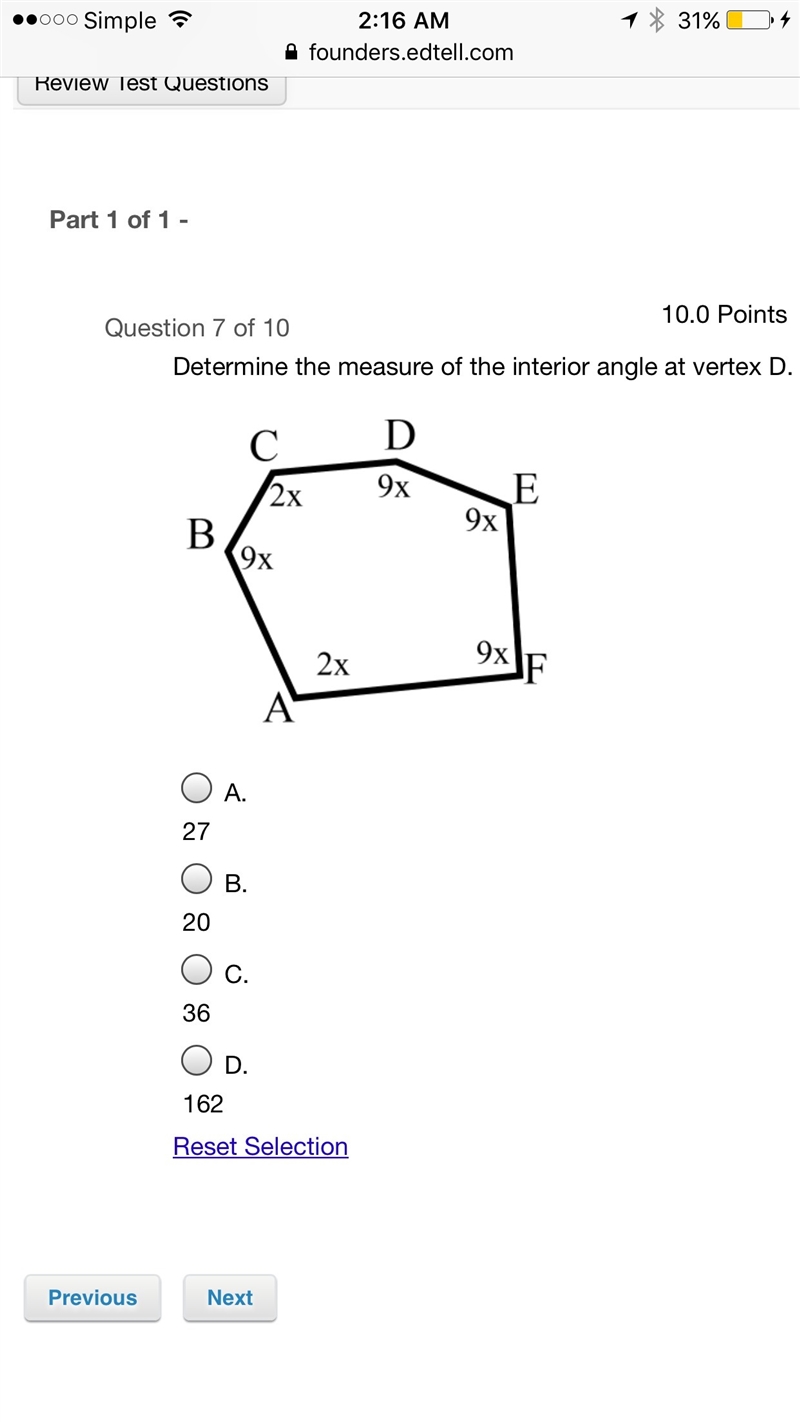 Geometry math question no Guessing and Please show work thank you-example-1