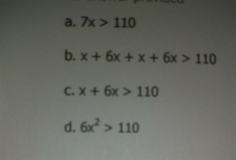 The length of a rectangle is 6 times its width. the perimeter has to be more than-example-1