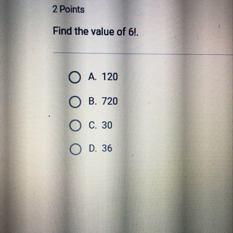 Find the value of 6!-example-1