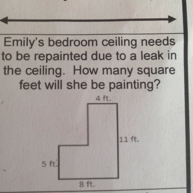 emily's bedroom ceiling needs to be repainted due to a leak in the ceiling. how many-example-1