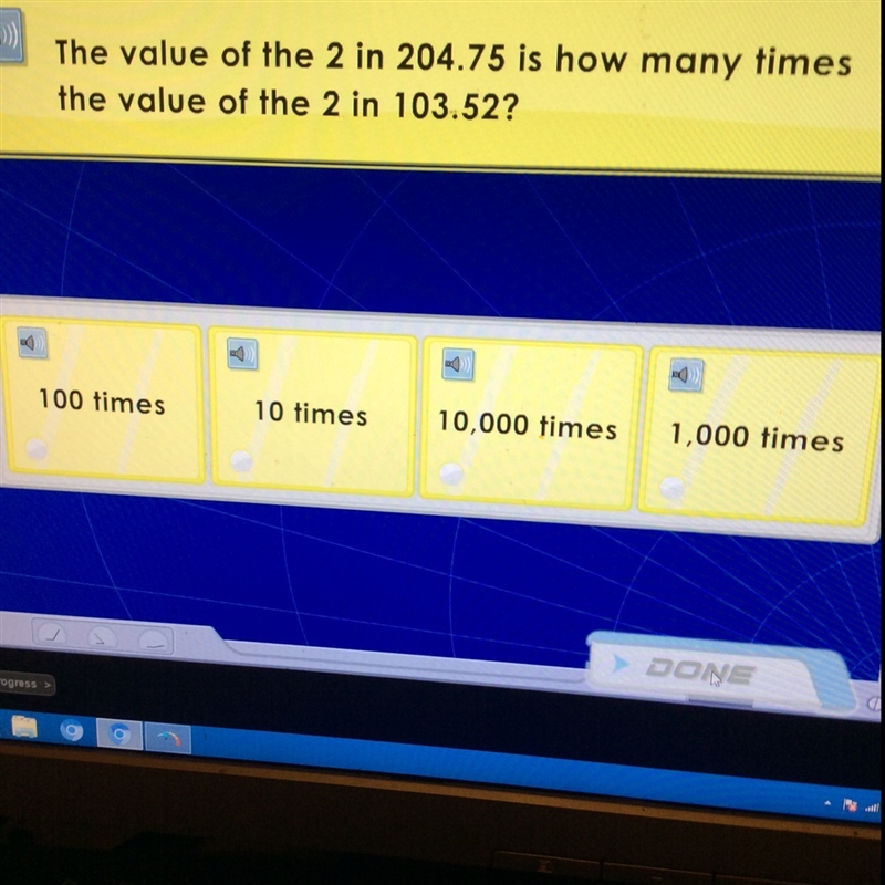 How many times can the value of the 2 in 103.52?-example-1