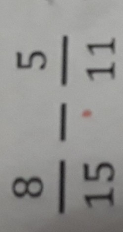 Does 8/15 minus 5/11 equal 3/4 when simplified-example-1