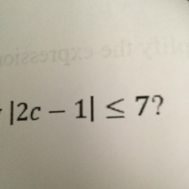 What is the solution to the absolute value inequality?-example-1