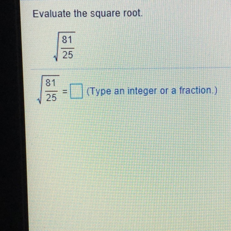 Evaluate the square root-example-1