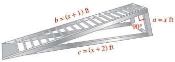 Note that a2 + b2 = c2. To work under a car, a mechanic drives it up steel ramps like-example-1